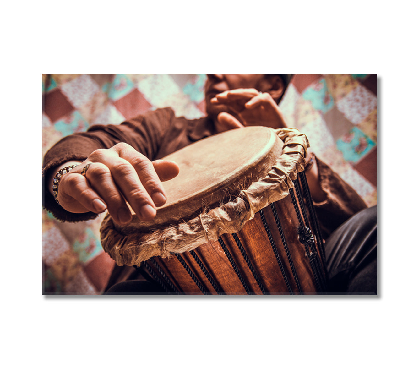 Ethnic Musical Instrument Djembe Canvas Print-Canvas Print-CetArt-1 Panel-24x16 inches-CetArt