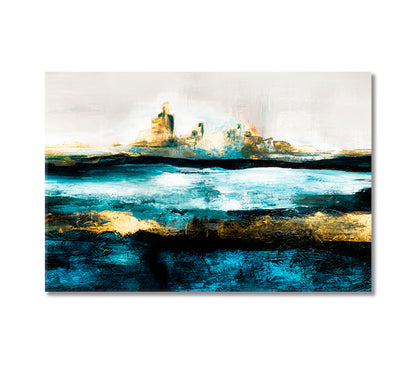 Abstract Contemporary Art Blue Sea Canvas Print-Canvas Print-CetArt-1 Panel-24x16 inches-CetArt