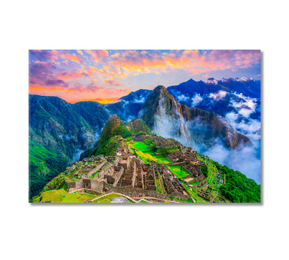 Machu Picchu Peru Canvas Print-Canvas Print-CetArt-1 Panel-24x16 inches-CetArt