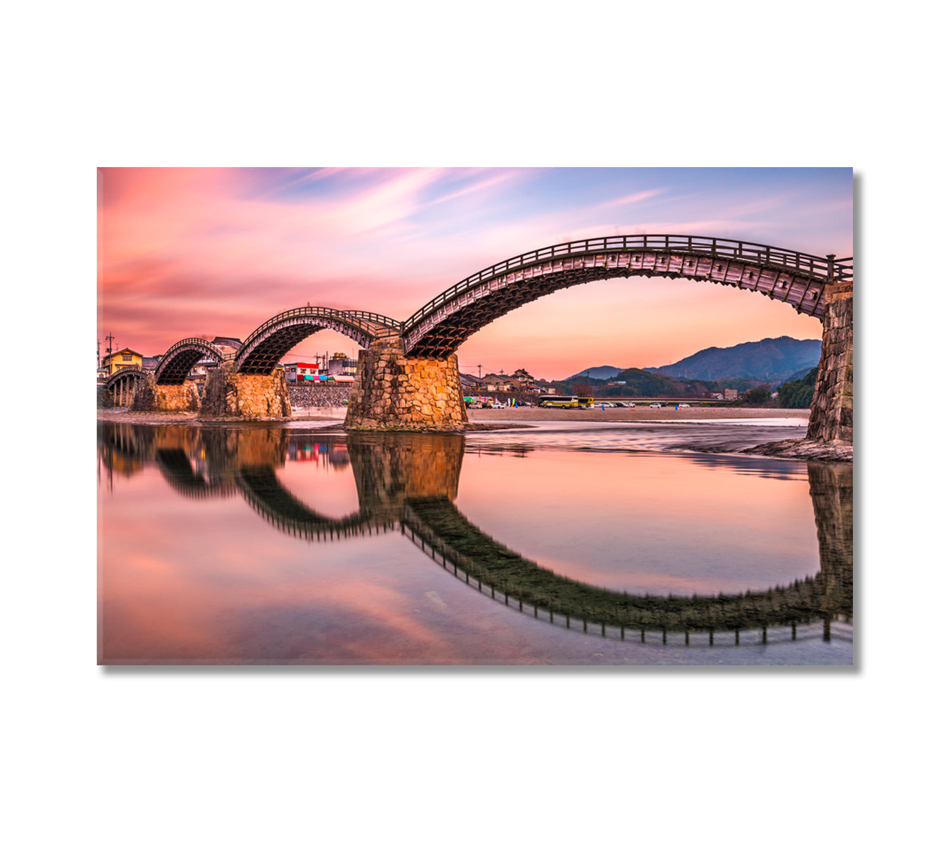 Kintaikyo Bridge Iwakuni Japan Canvas Print-Canvas Print-CetArt-1 Panel-24x16 inches-CetArt