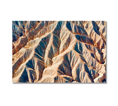 Dasht e Lut Desert Iran Colored Mountains Canvas Print-Canvas Print-CetArt-1 Panel-24x16 inches-CetArt