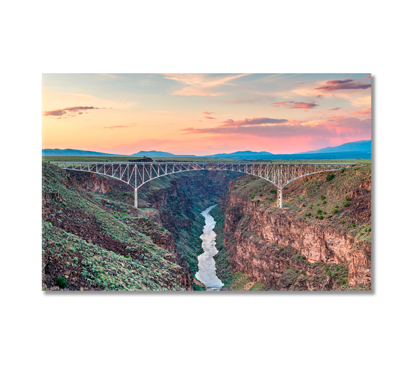 Rio Grande Gorge Bridge New Mexico USA Canvas Print-Canvas Print-CetArt-1 Panel-24x16 inches-CetArt