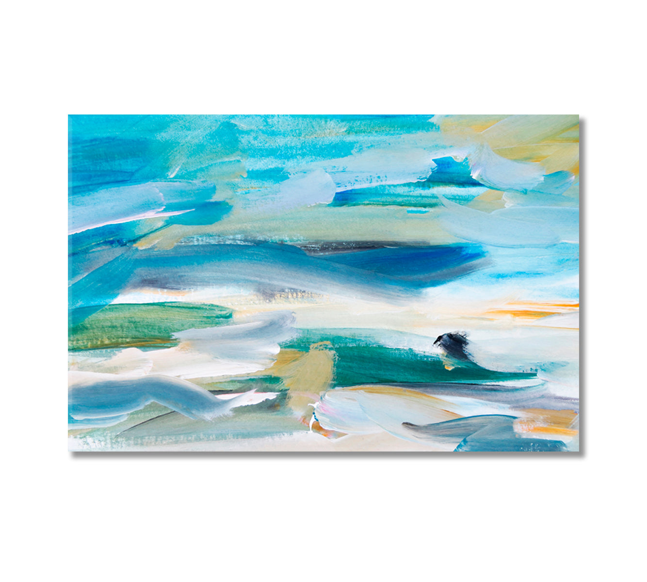 Abstract Blue Sea Canvas Print-Canvas Print-CetArt-1 Panel-24x16 inches-CetArt