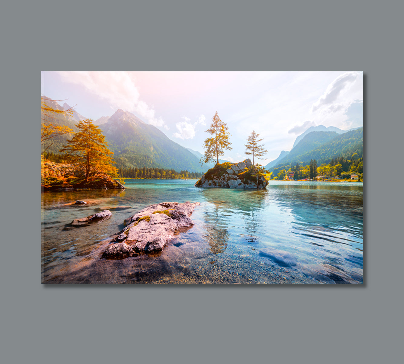 Hintersee Lake Austria Alps Europe Canvas Print-Canvas Print-CetArt-1 Panel-24x16 inches-CetArt