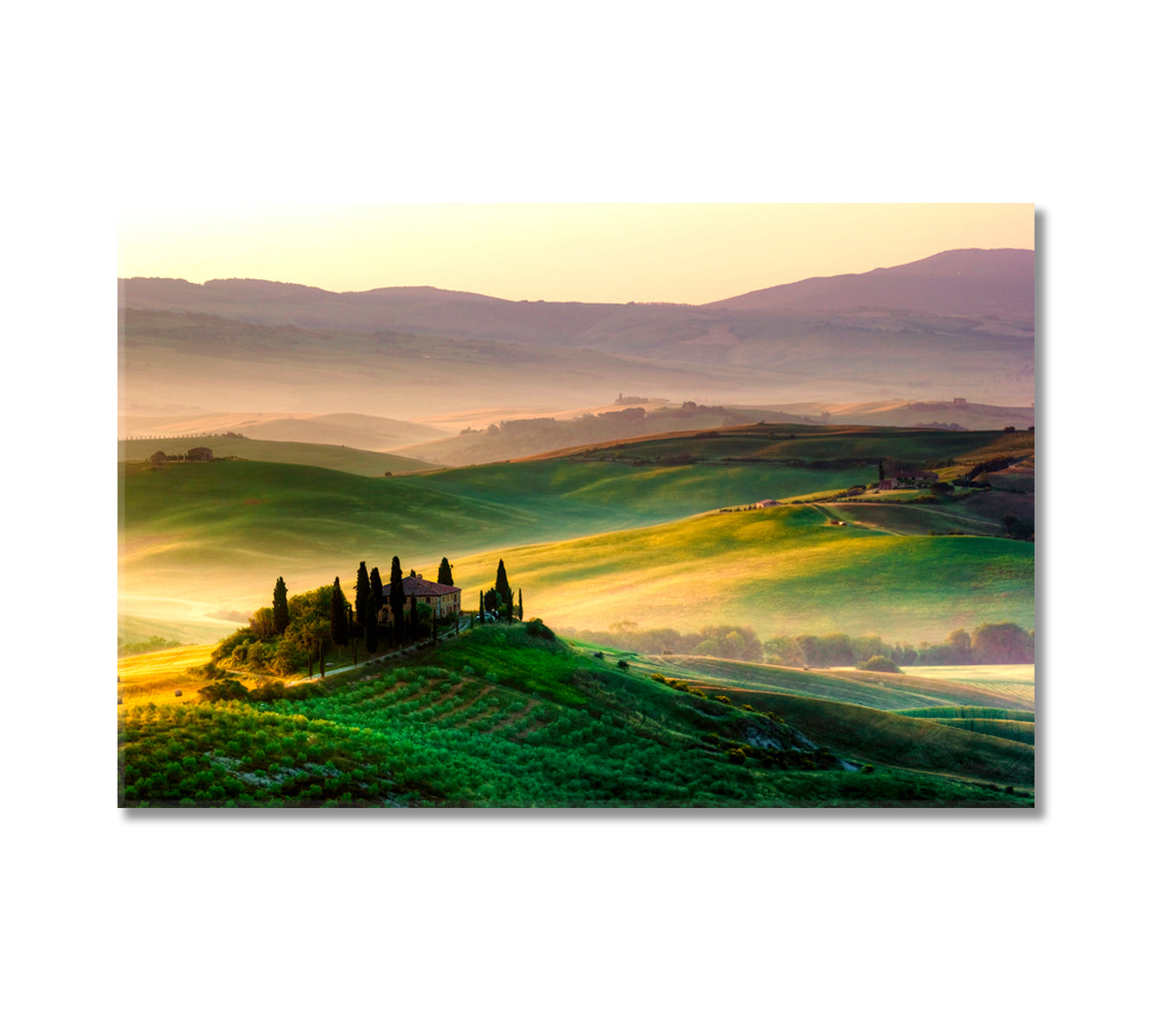 Tuscany Landscape Italy Canvas Print-Canvas Print-CetArt-1 Panel-24x16 inches-CetArt