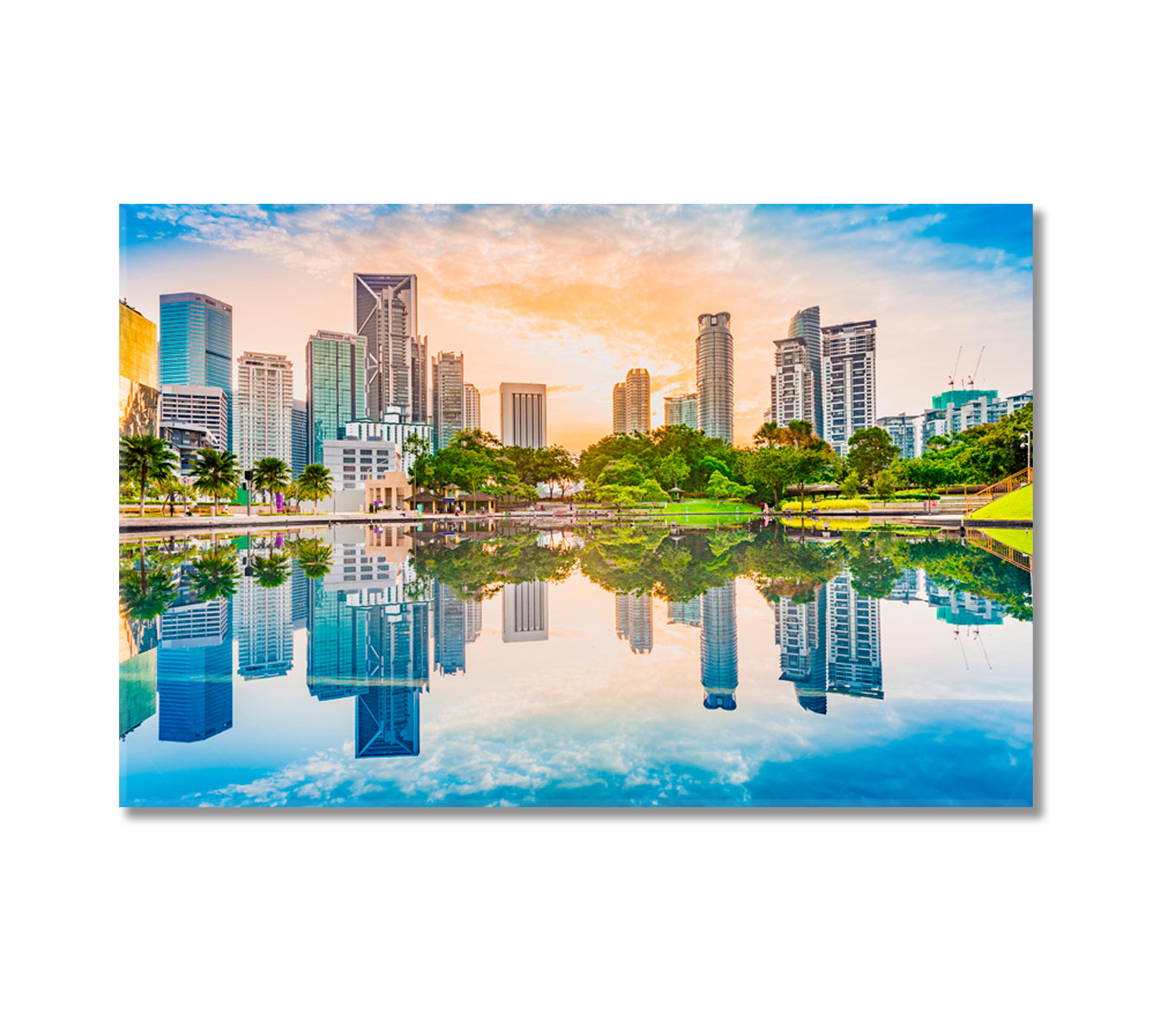 Kuala Lumpur Skyline Malaysia Canvas Print-Canvas Print-CetArt-1 Panel-24x16 inches-CetArt