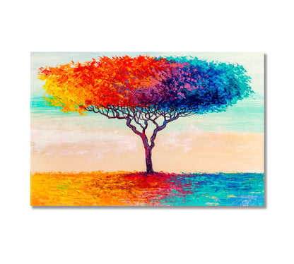 Colorful Abstract Tree Canvas Print-Canvas Print-CetArt-1 Panel-24x16 inches-CetArt