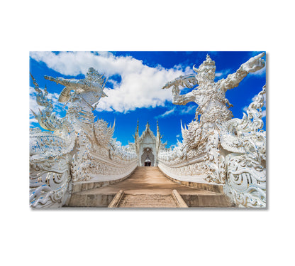 Temple Wat Rong Khun Thailand Canvas Print-Canvas Print-CetArt-1 Panel-24x16 inches-CetArt