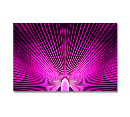 Abstract Purple Palm Leaves Canvas Print-Canvas Print-CetArt-1 Panel-24x16 inches-CetArt