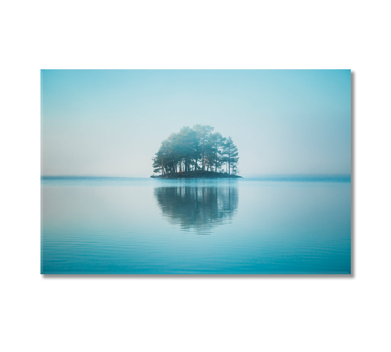 Island on Jonsvatnet Lake Norway Canvas Print-Canvas Print-CetArt-1 Panel-24x16 inches-CetArt