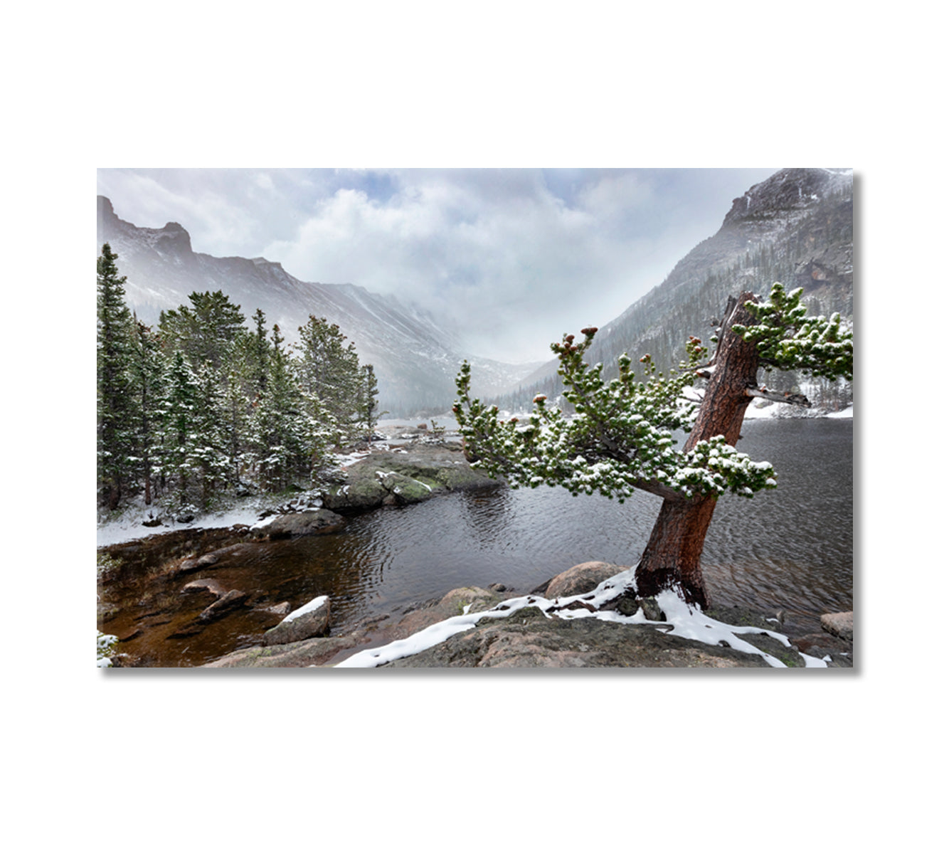 Alpine Mills Lake in Rocky Mountain National Park Colorado Canvas Print-Canvas Print-CetArt-1 Panel-24x16 inches-CetArt