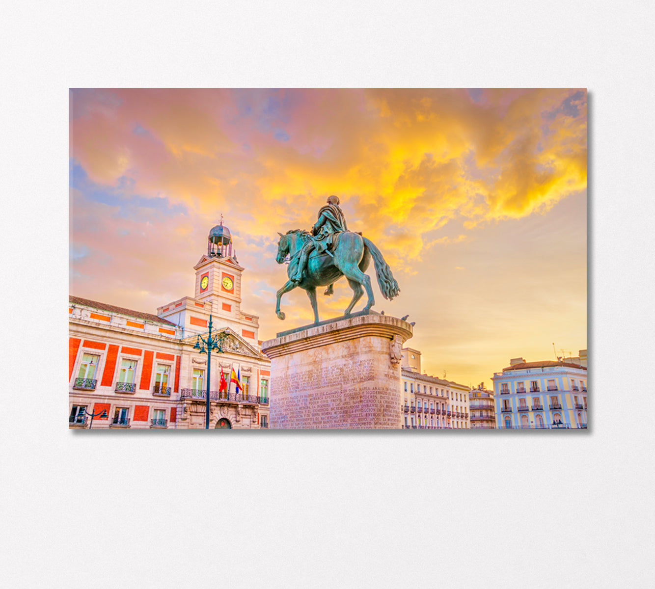 Puerta Del Sol Madrid Spain Canvas Print-Canvas Print-CetArt-1 Panel-24x16 inches-CetArt