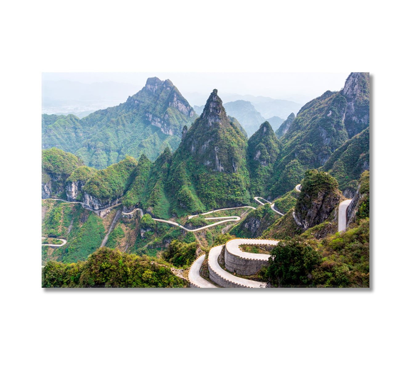 Winding Road of Tianmen Mountain Zhangjiajie National Park Hunan China Canvas Print-Canvas Print-CetArt-1 Panel-24x16 inches-CetArt