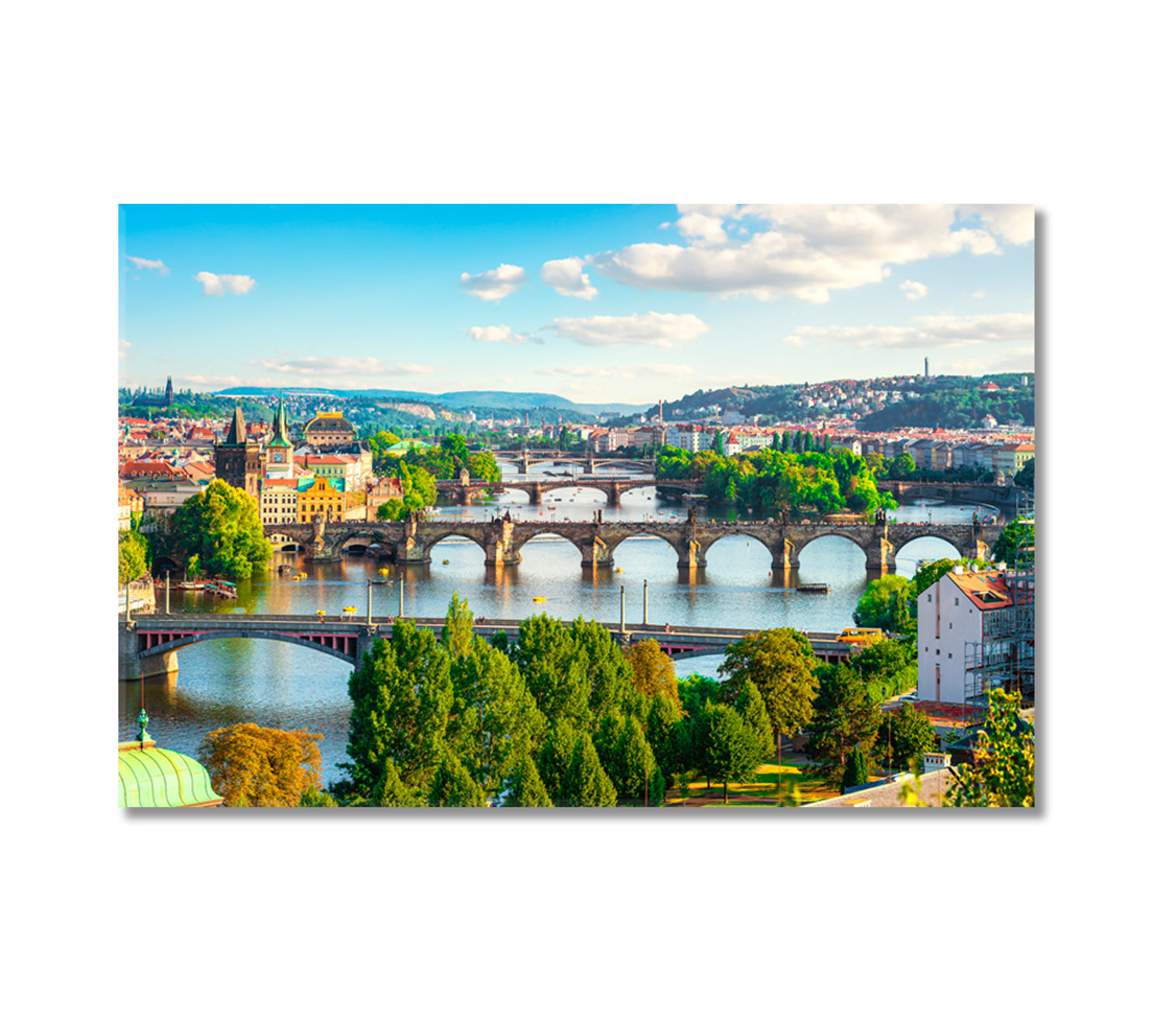 Prague Bridges Canvas Print-Canvas Print-CetArt-1 Panel-24x16 inches-CetArt