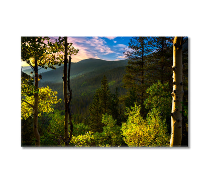 Rocky Mountains of Colorado Nature Landscape Canvas Print-Canvas Print-CetArt-1 Panel-24x16 inches-CetArt
