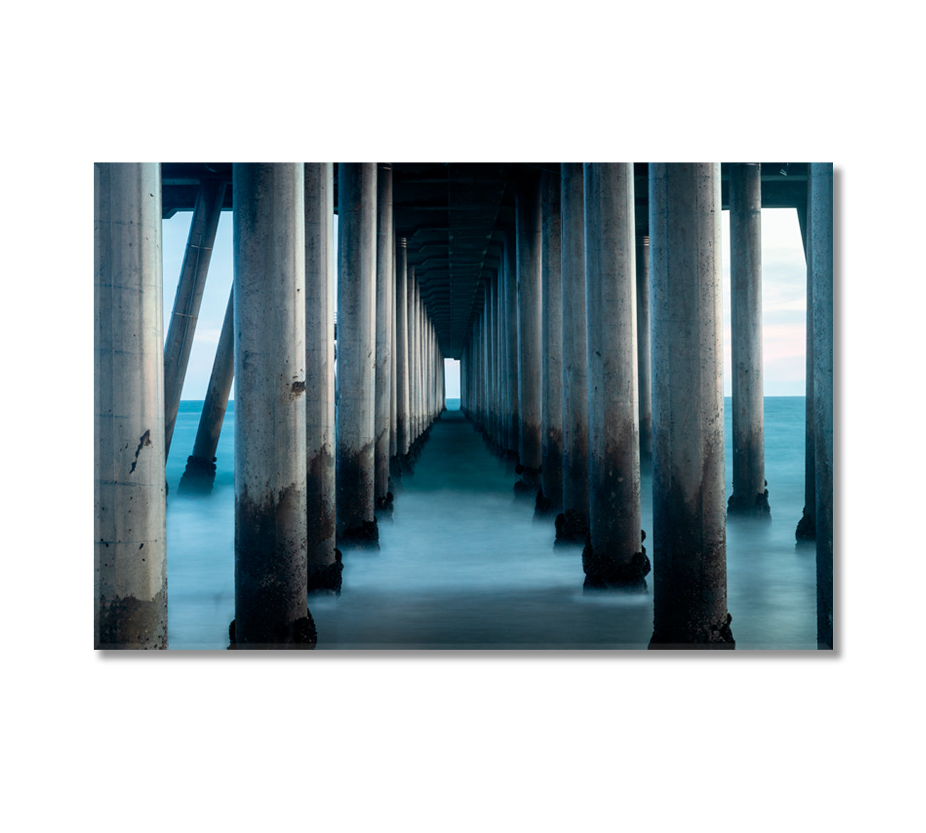 Under the Huntington Beach Pier California Canvas Print-Canvas Print-CetArt-1 Panel-24x16 inches-CetArt