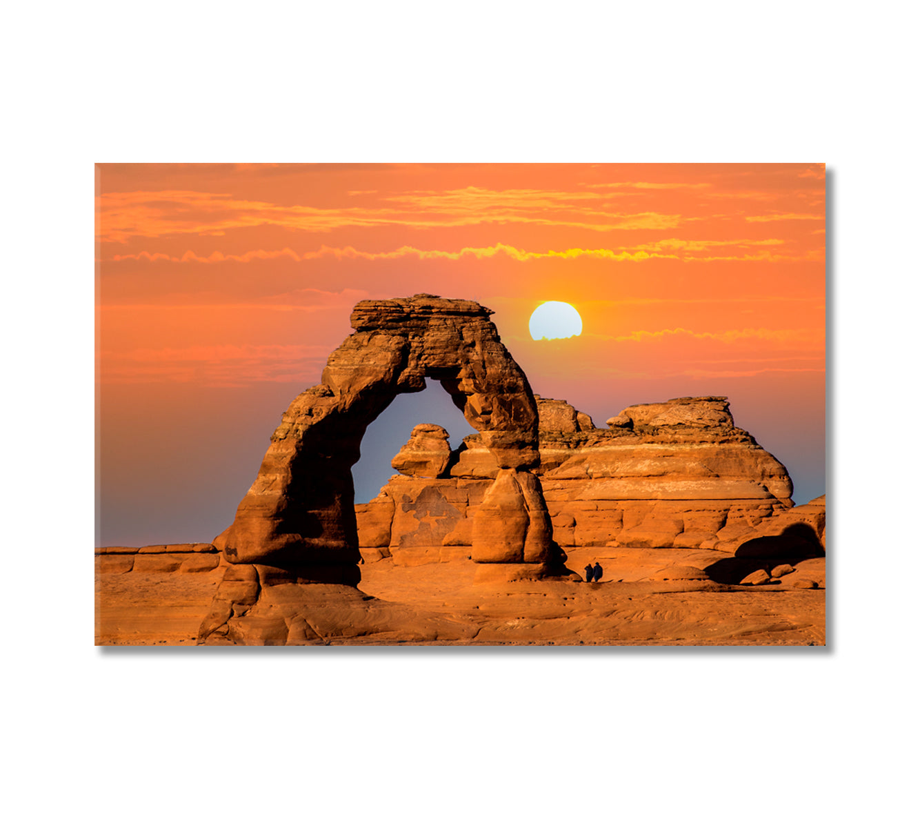 Delicate Arch at Sunset in Arches National Park Utah Canvas Print-Canvas Print-CetArt-1 Panel-24x16 inches-CetArt