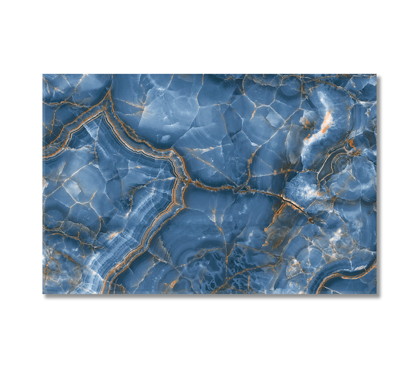 Blue Onyx Marble Canvas Print-Canvas Print-CetArt-1 Panel-24x16 inches-CetArt