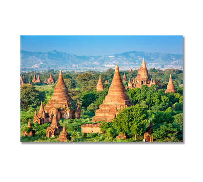 Ancient Temple Landscape in Myanmar Bagan Canvas Print-Canvas Print-CetArt-1 Panel-24x16 inches-CetArt