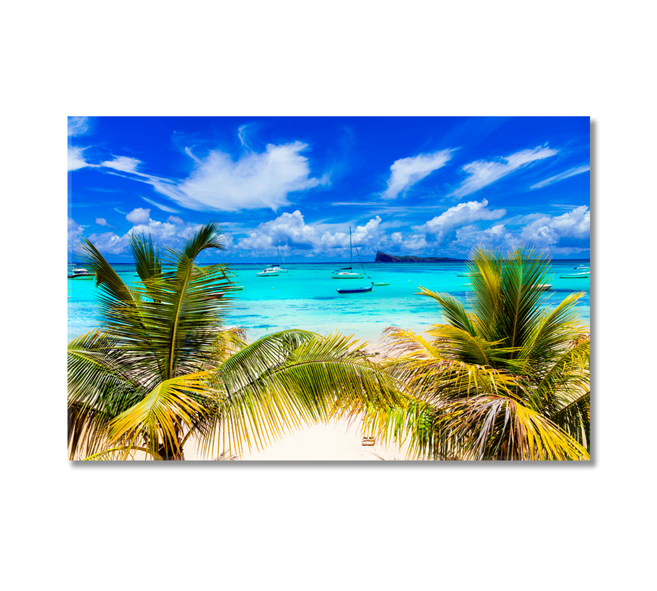 Tropical Landscapes of Mauritius Canvas Print-Canvas Print-CetArt-1 Panel-24x16 inches-CetArt