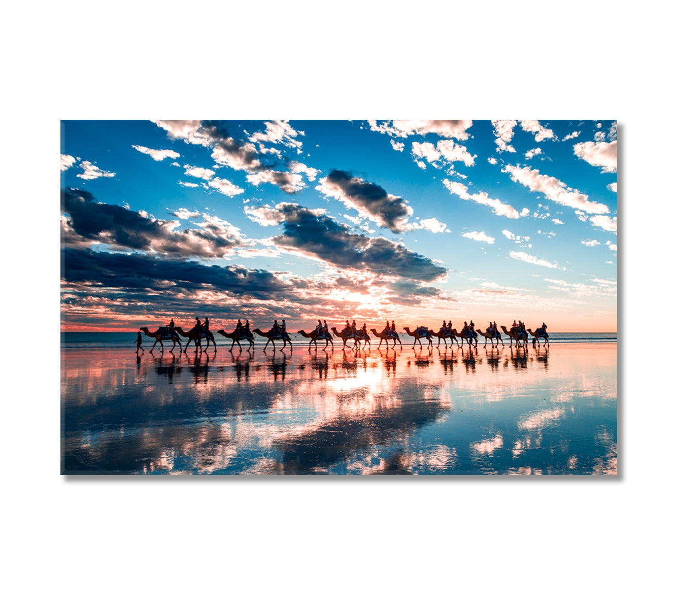 Cable Beach with Camels Australia Canvas Print-Canvas Print-CetArt-1 Panel-24x16 inches-CetArt