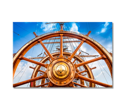 Ship's Wheel Canvas Print-Canvas Print-CetArt-1 Panel-24x16 inches-CetArt