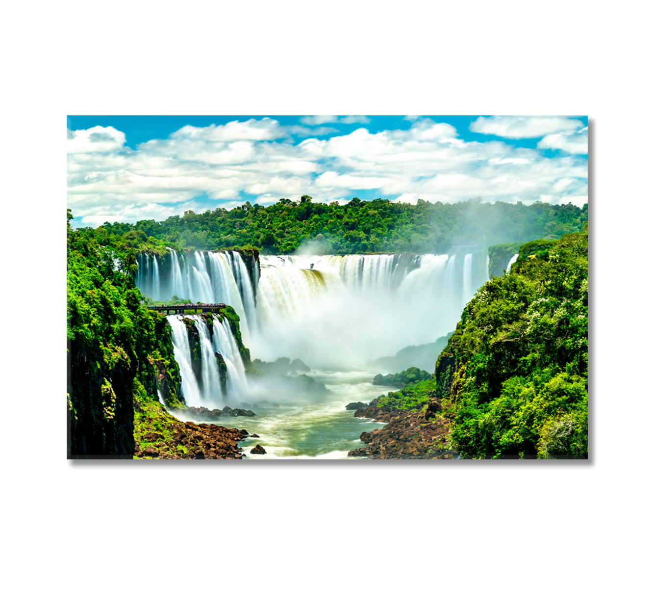 Iguazu Falls in Tropical Rainforest Argentina Canvas Print-Canvas Print-CetArt-1 Panel-24x16 inches-CetArt