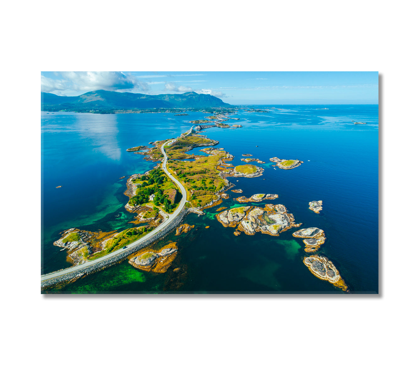 Atlantic Ocean Road in Norway Canvas Print-Canvas Print-CetArt-1 Panel-24x16 inches-CetArt