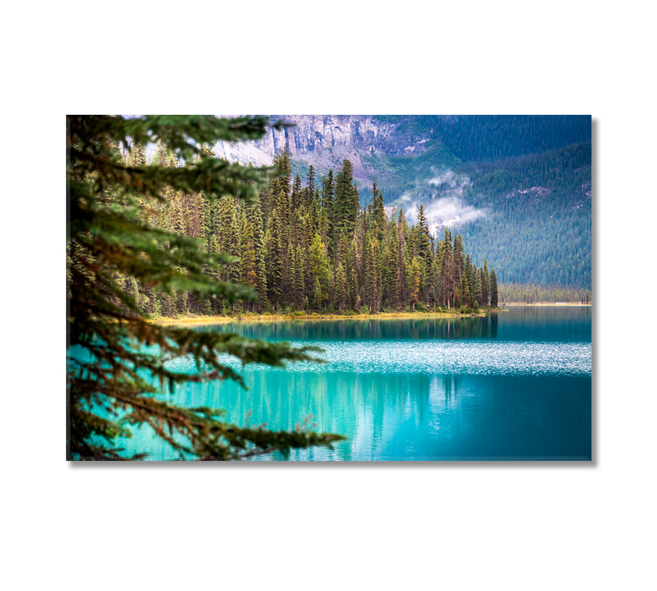 Emerald Lake in Yoho National Park BC Canada Canvas Print-Canvas Print-CetArt-1 Panel-24x16 inches-CetArt