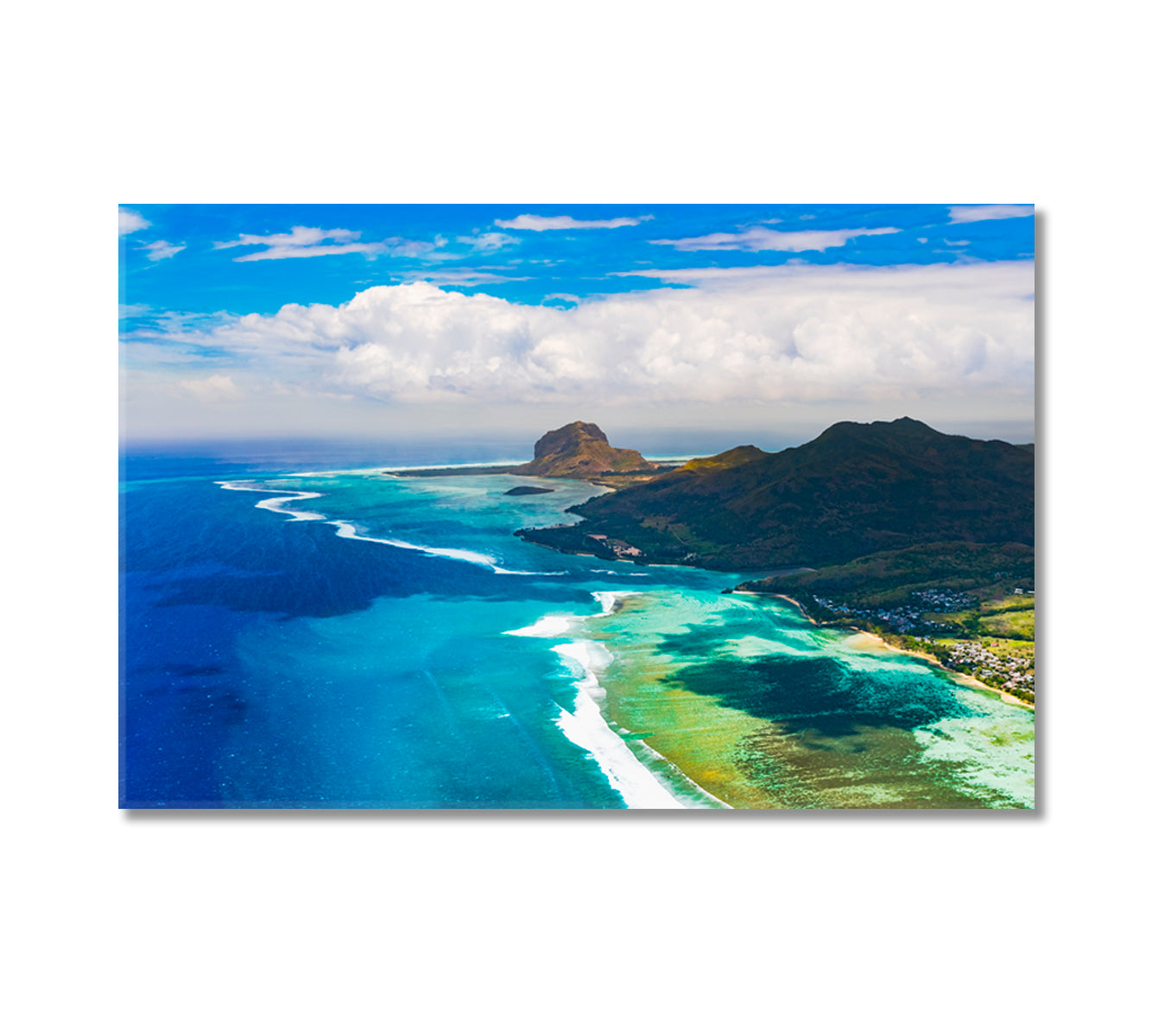 Amazing Landscape Le Morne Brabant Peninsula Mauritius Canvas Print-Canvas Print-CetArt-1 Panel-24x16 inches-CetArt