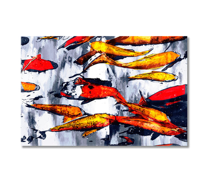 Abstract Carp Fish Canvas Print-Canvas Print-CetArt-1 Panel-24x16 inches-CetArt