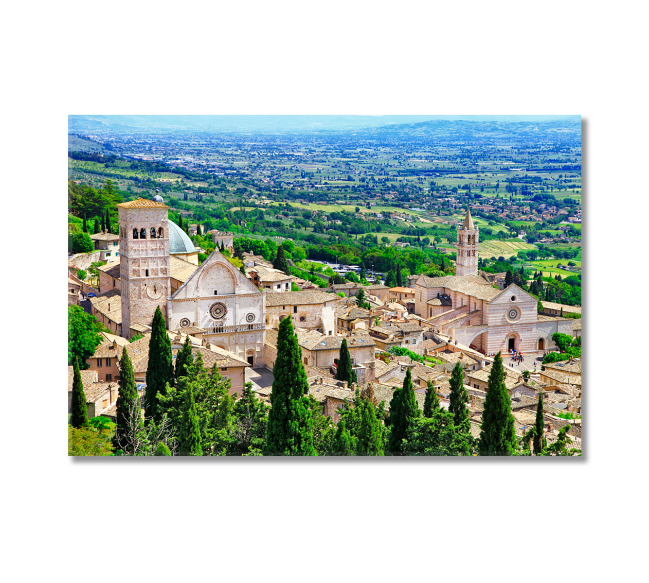 Medieval Assisi Town Umbria Italy Canvas Print-Canvas Print-CetArt-1 Panel-24x16 inches-CetArt