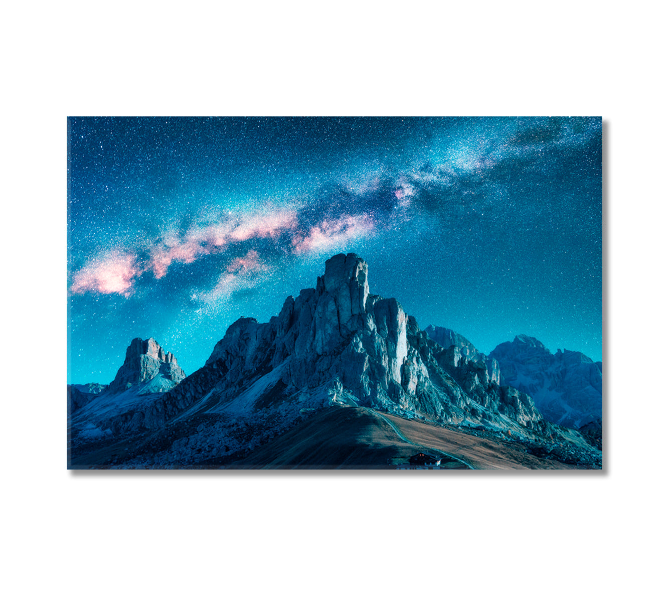 Milky Way in Dolomites Alps Italy Canvas Print-Canvas Print-CetArt-1 Panel-24x16 inches-CetArt