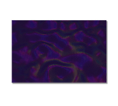 Holographic Iridescent Abstract Waves Canvas Print-Canvas Print-CetArt-1 Panel-24x16 inches-CetArt