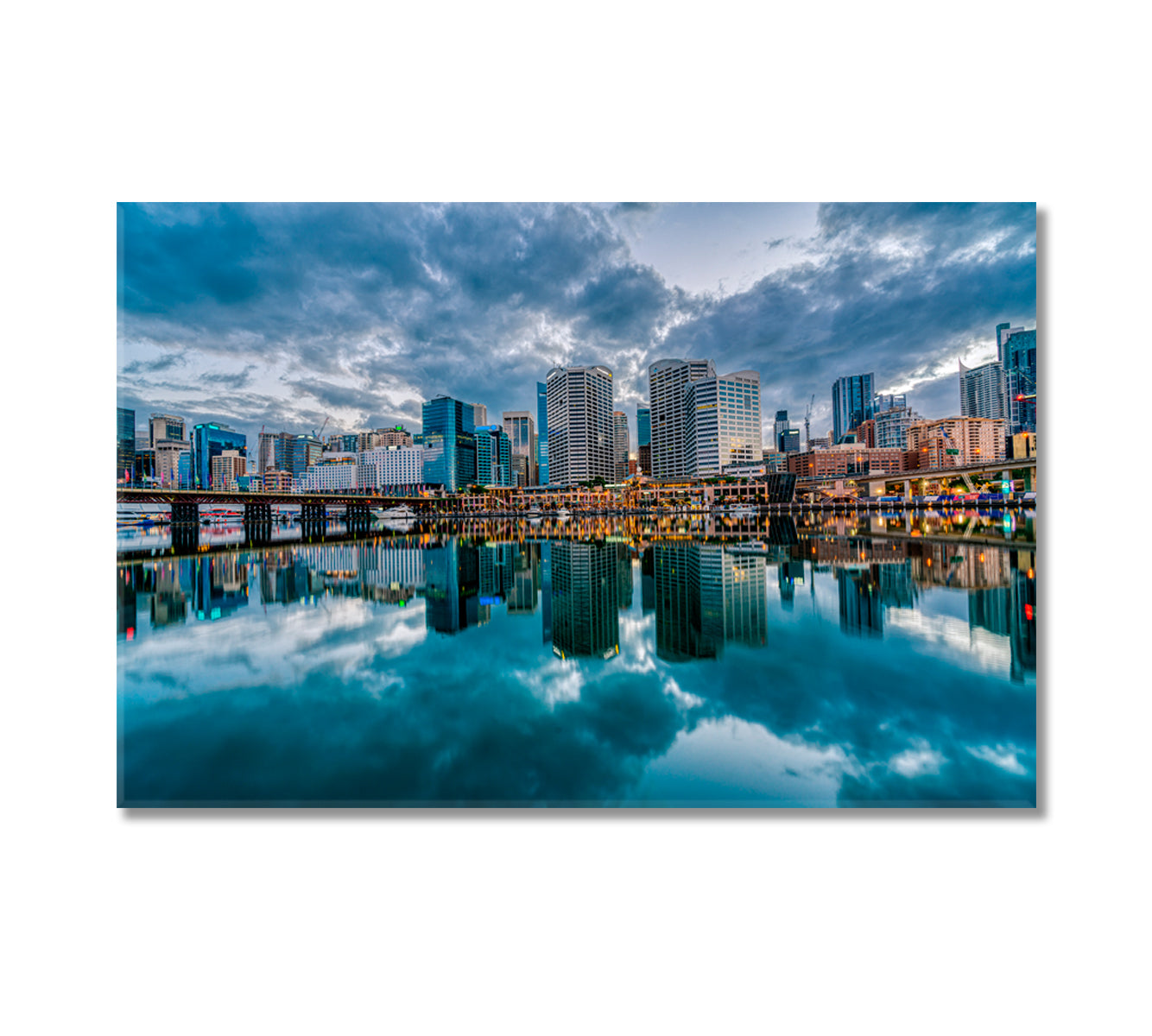 Darling Harbour Bay Sydney Australia Canvas Print-Canvas Print-CetArt-1 Panel-24x16 inches-CetArt