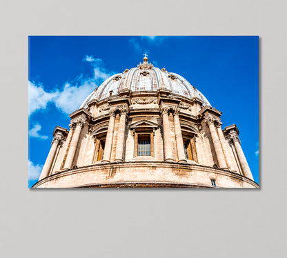 Dome of St. Peter's Basilica Vatican Italy Canvas Print-Canvas Print-CetArt-1 Panel-24x16 inches-CetArt