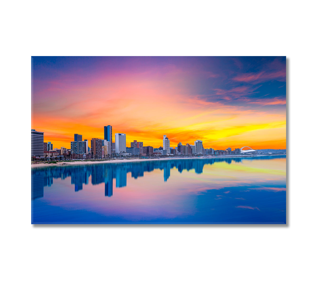 Durban City Skyline South Africa Canvas Print-Canvas Print-CetArt-1 Panel-24x16 inches-CetArt