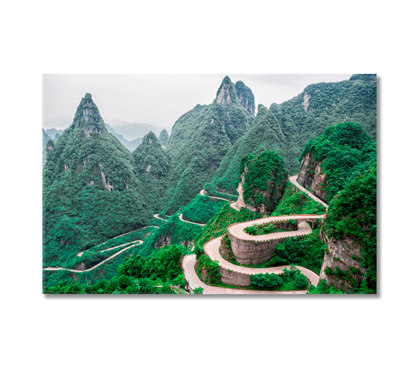 Tianmen Mountain National Park Tongtian Avenue Canvas Print-Canvas Print-CetArt-1 Panel-24x16 inches-CetArt