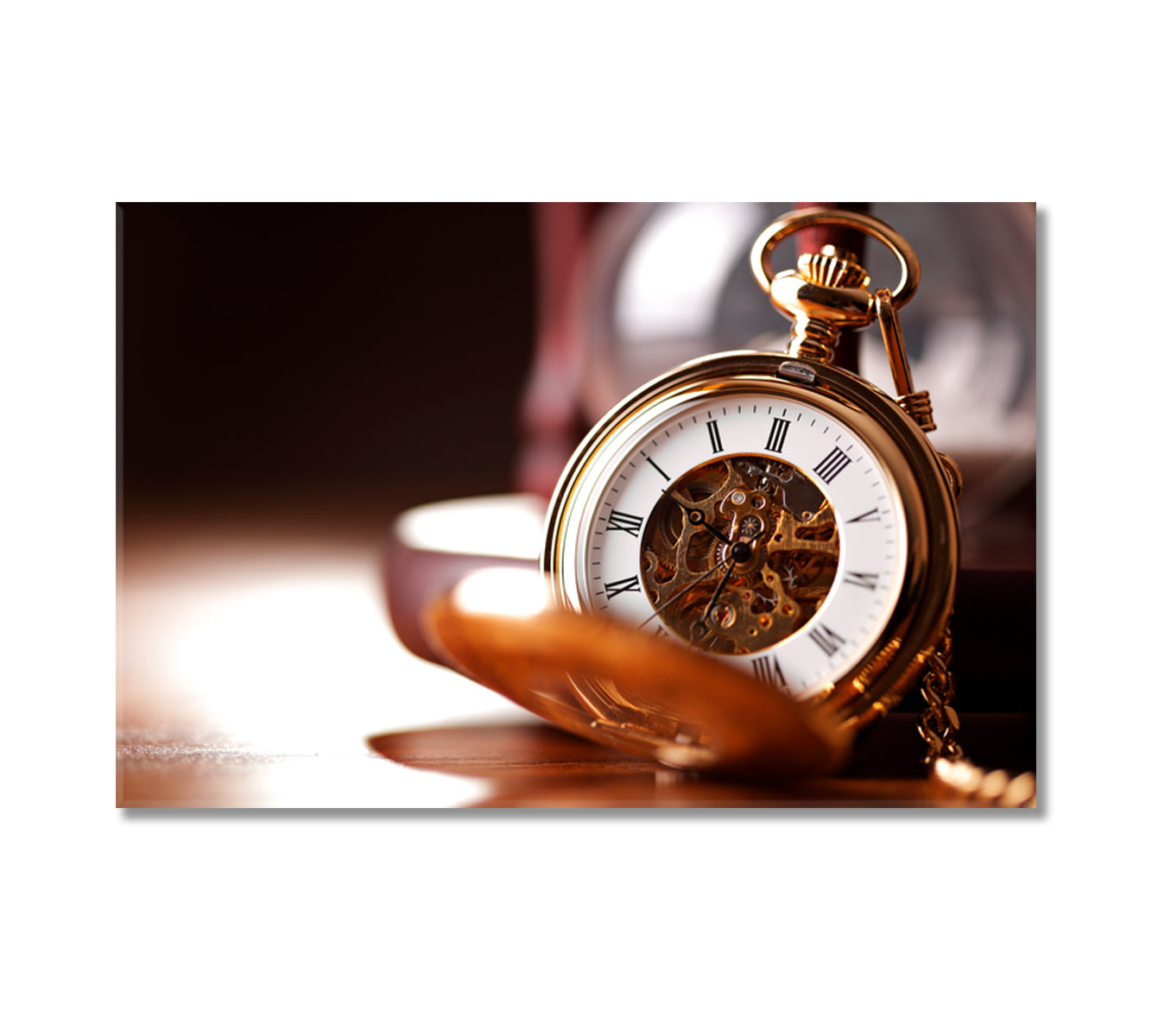 Vintage Gold Pocket Watch Canvas Print-Canvas Print-CetArt-1 Panel-24x16 inches-CetArt