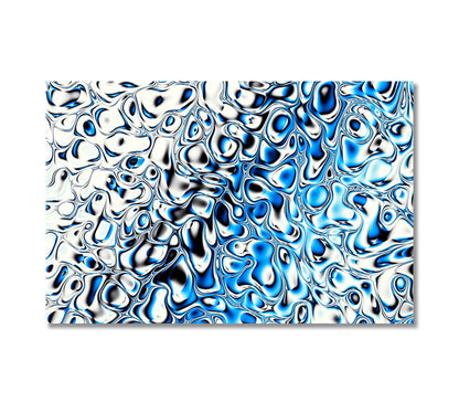 Modern Abstract Blue Bubbles Pattern Canvas Print-Canvas Print-CetArt-1 Panel-24x16 inches-CetArt