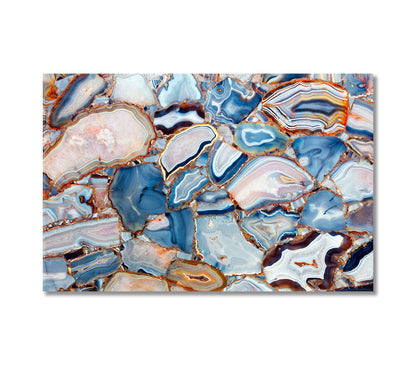 Natural white Blue Agate Crystal Canvas Print-Canvas Print-CetArt-1 Panel-24x16 inches-CetArt