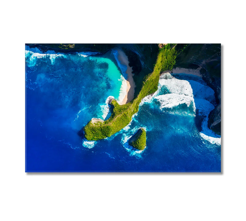 Aerial view of Kelingking Beach Bali canvas print