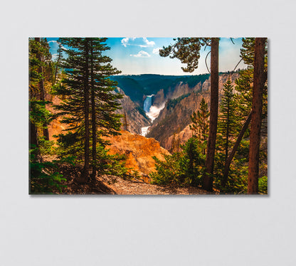 Lower Falls in Yellowstone National Park Canvas Print-Canvas Print-CetArt-1 Panel-24x16 inches-CetArt