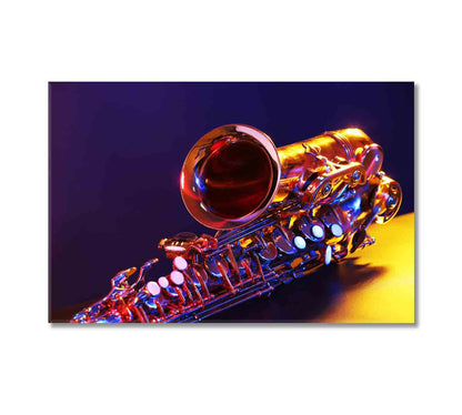 Golden Saxophone Canvas Print-Canvas Print-CetArt-1 Panel-24x16 inches-CetArt