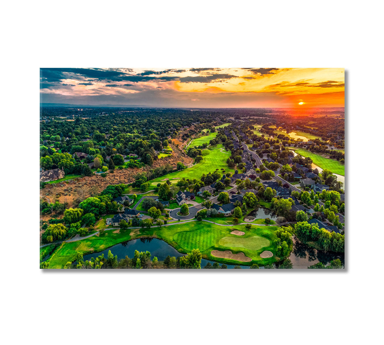 City of Trees Boise Idaho in Fall Canvas Print-Canvas Print-CetArt-1 Panel-24x16 inches-CetArt