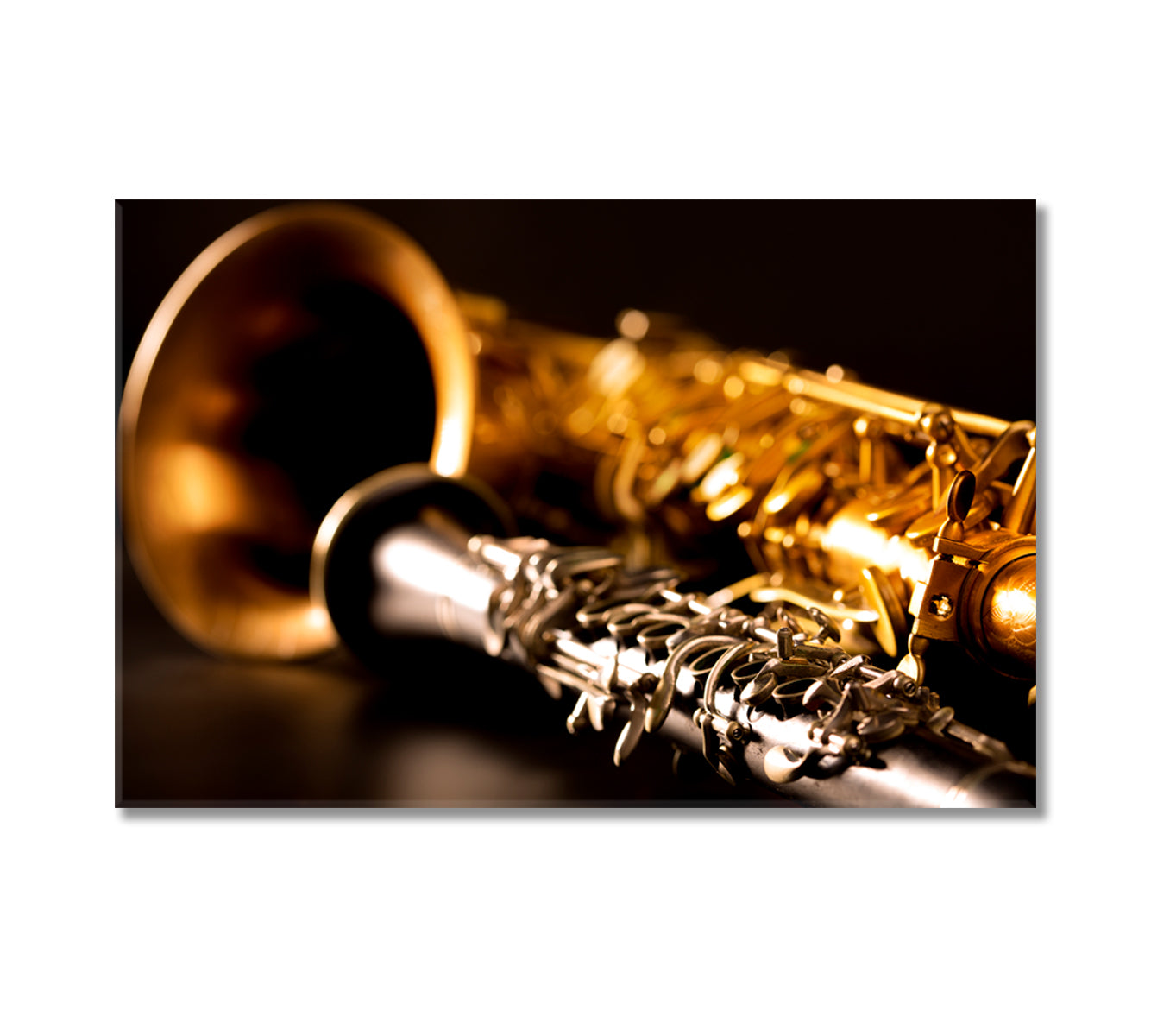 Saxophone and Clarinet Canvas Print-Canvas Print-CetArt-1 Panel-24x16 inches-CetArt