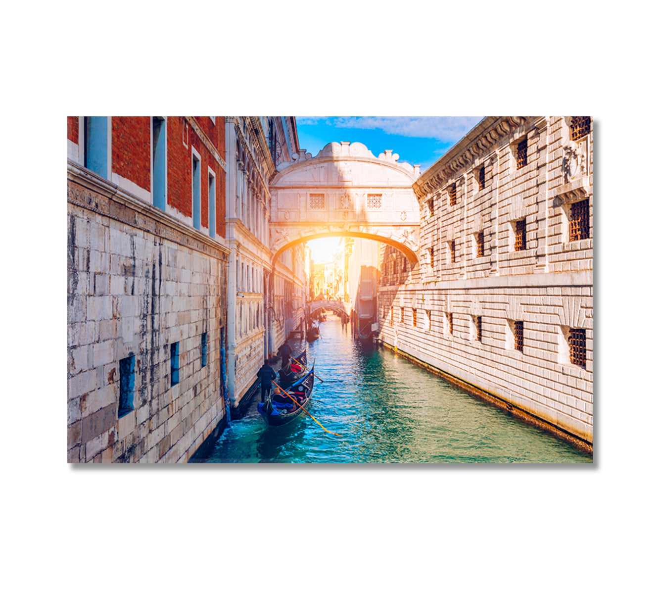 Bridge of Sighs and Rio de Palazzo o de Canonica Canal Venice Italy Canvas Print-Canvas Print-CetArt-1 Panel-24x16 inches-CetArt