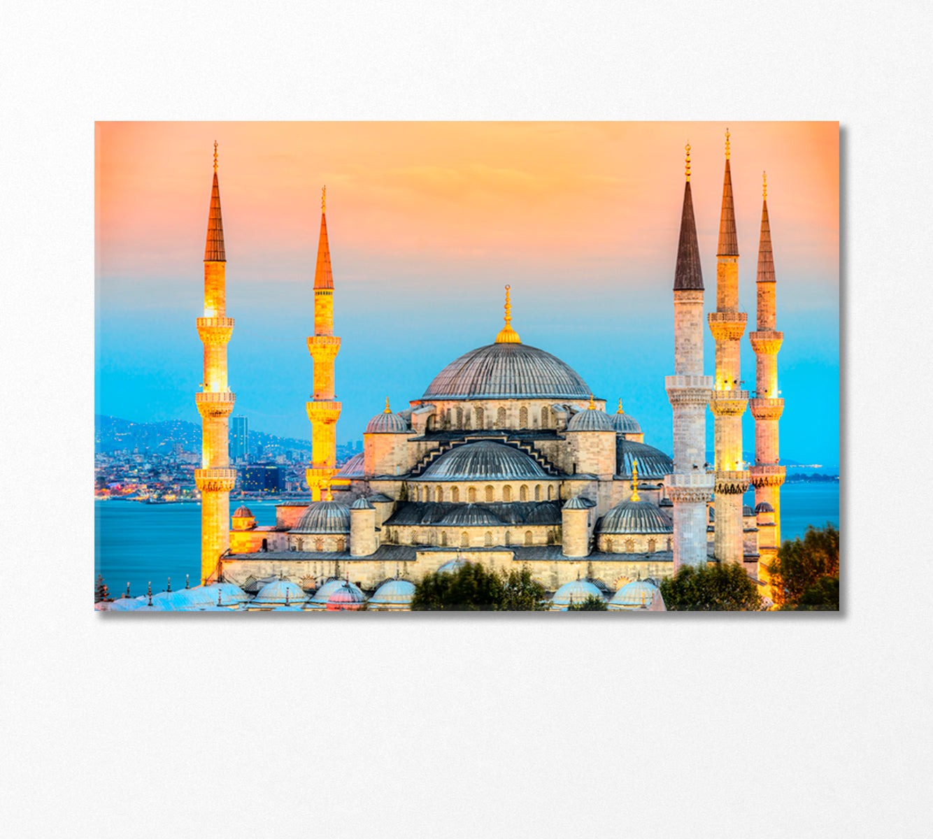 Blue Mosque Istanbul Turkey Canvas Print-Canvas Print-CetArt-1 Panel-24x16 inches-CetArt