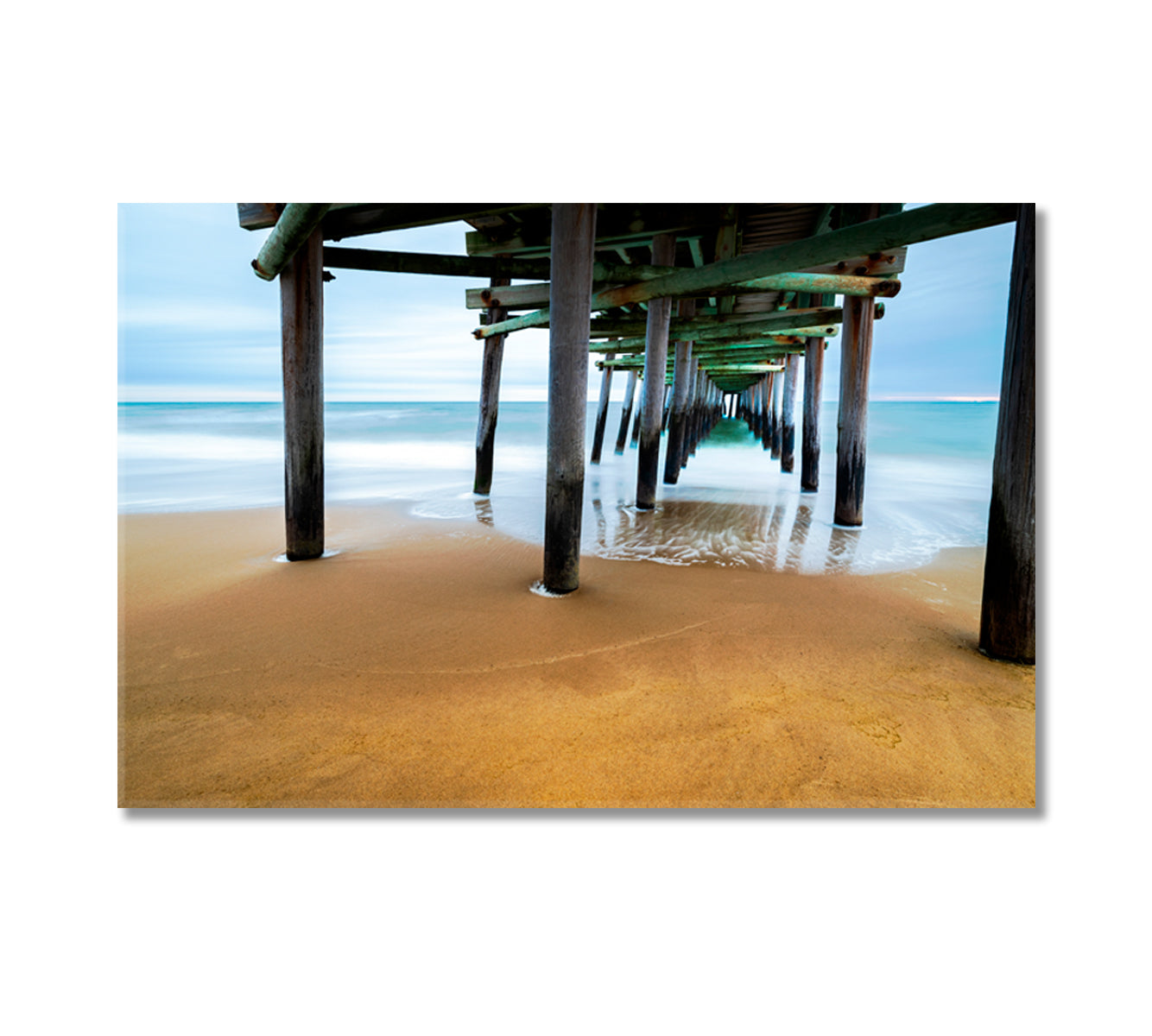 Sandbridge Fishing Pier Canvas Print-Canvas Print-CetArt-1 Panel-24x16 inches-CetArt