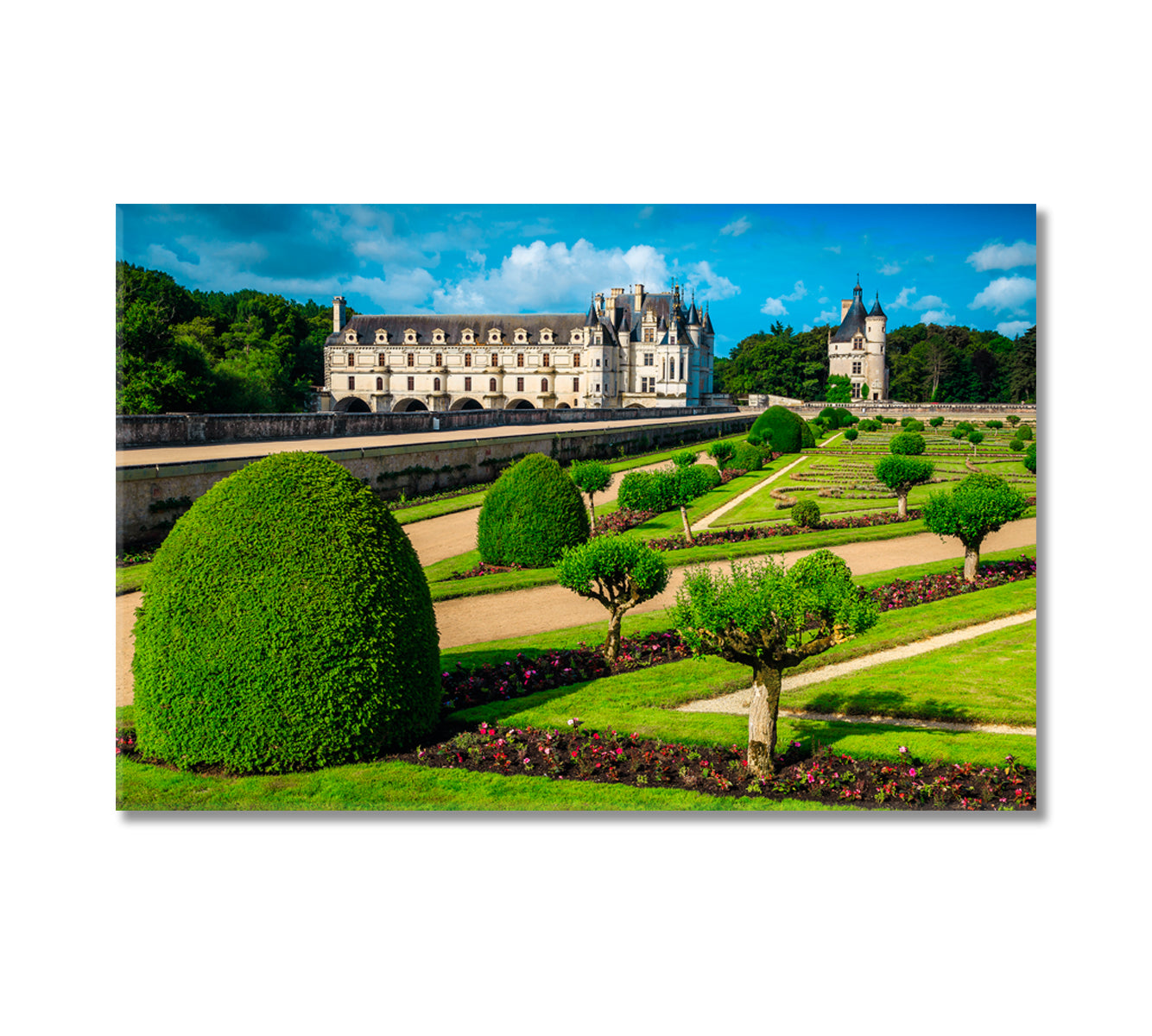 Chenonceau Castle Loire Valley France Canvas Print-Canvas Print-CetArt-1 Panel-24x16 inches-CetArt